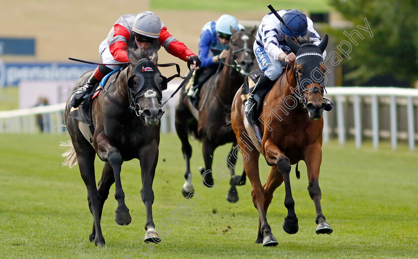 Lunario-0002 
 LUNARIO (left, David Egan) beats COME ON YOU SPURS (right) in The Long Shot Berry Breeze Handicap
Newmarket 28 Jun 2024 - Pic Steven Cargill / Racingfotos.com