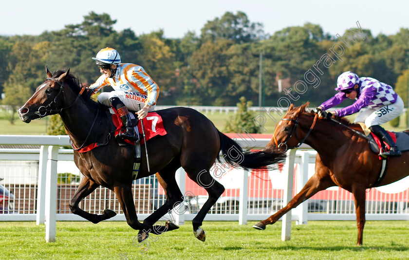 Spanish-Blaze-0004 
 SPANISH BLAZE (Trevor Whelan) wins The Virgin Bet Daily Extra Places Nursery
Sandown 2 Sep 2023 - Pic Steven Cargill / Racingfotos.com