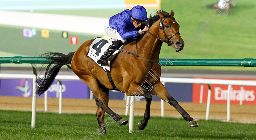 Legend-Of-Time-0003 
 LEGEND OF TIME (William Buick) wins The Jumeirah Guineas
Meydan 2 Feb 2024 - Pic Steven Cargill / Racingfotos.com