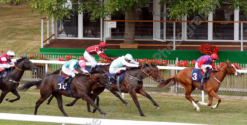 Prevent-0002 
 PREVENT (left, Ryan Moore) beats AIRSHOW (right) and THE ESTABLISHMENT (centre) in The Enhanced World Cup Prices At 188bet Handicap
Newmarket 28 Jun 2018 - Pic Steven Cargill / Racingfotos.com