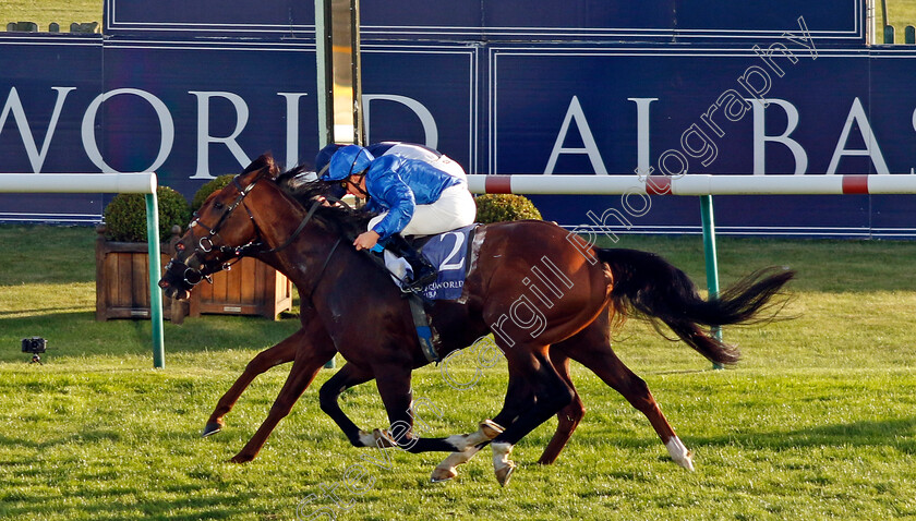 Tregony-0005 
 TREGONY (farside, Saffie Osborne) beats NEW LONDON (nearside) in The Al Basti Equiworld Dubai Godolphin Stakes
Newmarket 29 Sep 2023 - Pic Steven Cargill / Racingfotos.com