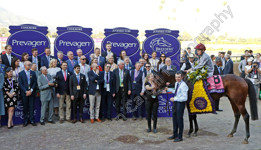 Unquestionable-0008 
 UNQUESTIONABLE (Ryan Moore) winner of The Breeders' Cup Juvenile Turf
Santa Anita 3 Nov 2023 - Pic Steven Cargill / Racingfotos.com