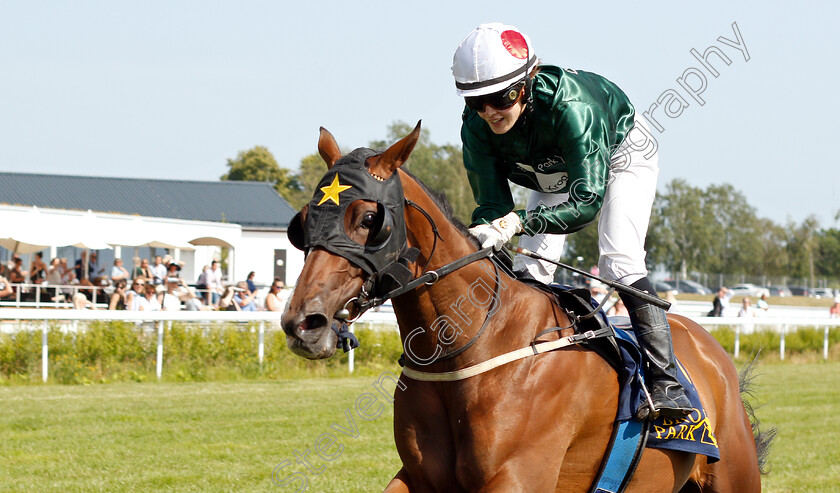 Chilterns-0004 
 CHILTERNS (Nanako Fujita) wins The Women Jockeys' World Cup Leg5 
Bro Park, Sweden 30 Jun 2019 - Pic Steven Cargill / Racingfotos.com