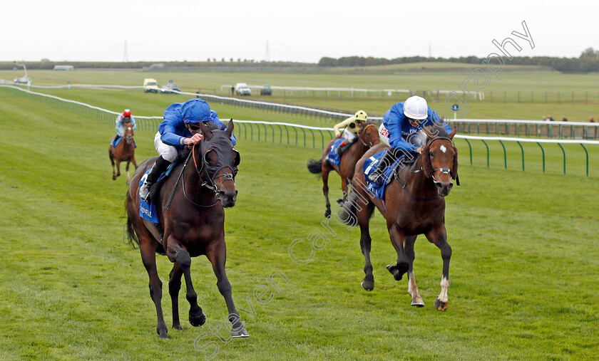 Frontiersman-0002 
 FRONTIERSMAN (left, James Doyle) beats BEST OF DAYS (right) in The Mukhadram Godolphin Stakes Newmarket 29 Sep 2017 - Pic Steven Cargill / Racingfotos.com