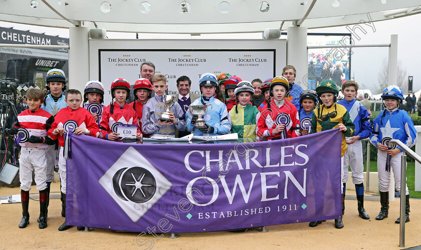 Pony-Race-Presentation-0008 
 Presentation for The Charles Owen Pony Races to winning riders Harry Davies (silver) and Edward Vaughan (pale blue and white) 
Cheltenham 17 Nov 2019 - Pic Steven Cargill / Racingfotos.com