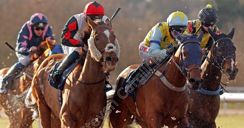 Miracle-Garden-0003 
 MIRACLE GARDEN (left, William Carver) beats JUNGLE BOOGALOO (centre) in The Betway Classified Stakes Div1
Wolverhampton 12 Mar 2021 - Pic Steven Cargill / Racingfotos.com