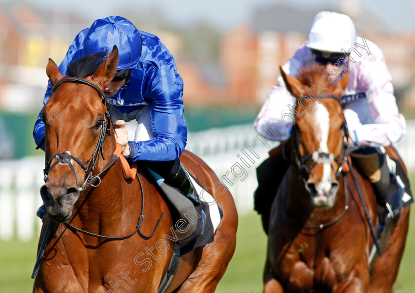 Rastrelli-0009 
 RASTRELLI (William Buick) wins The Dubai Duty Free Golf World Cup British EBF Stakes Newbury 20 Apr 2018 - Pic Steven Cargill / Racingfotos.com