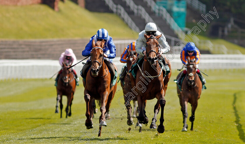 Dubai-Fountain-0005 
 DUBAI FOUNTAIN (right, Franny Norton) beats ZEYAADAH (left) in The Weatherbys ePassport Cheshire Oaks
Chester 5 May 2021 - Pic Steven Cargill / Racingfotos.com