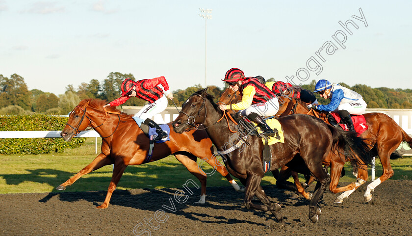 Magicinthemaking-0001 
 MAGICINTHEMAKING (right, Hollie Doyle) beats TURN TO ROCK (left) in The Racing TV Profits To Returned To Racing Handicap Div2
Kempton 2 Oct 2019 - Pic Steven Cargill / Racingfotos.com