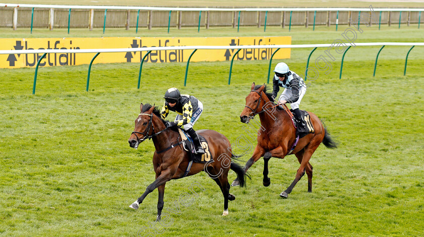 Widaad-0001 
 WIDAAD (Nicola Currie) beats BIGGLES (right) in The Read Joseph O'Brien On Betting Betfair Handicap
Newmarket 14 May 2021 - Pic Steven Cargill / Racingfotos.com