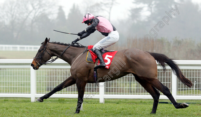 Blue-Flight-0007 
 BLUE FLIGHT (Zac Baker) wins The Matchbook Amateur Riders Handicap Chase
Ascot 19 Jan 2019 - Pic Steven Cargill / Racingfotos.com