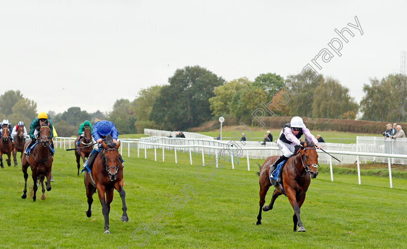 Parlando-0001 
 PARLANDO (left, William Buick) beats DREAM SHOW (right) in The British EBF Novice Stakes Div2
Leicester 12 Oct 2021 - Pic Steven Cargill / Racingfotos.com