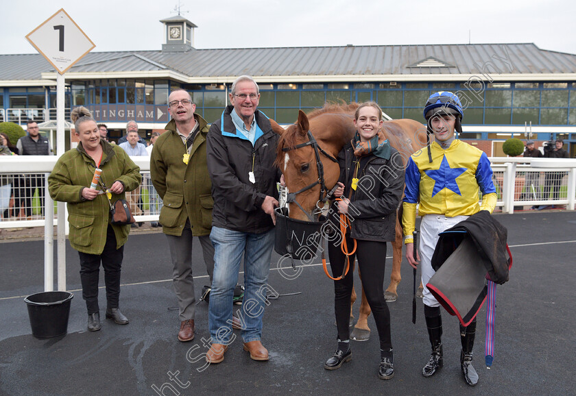 Nine-Elms-0008 
 NINE ELMS (Lewis Edmunds) winner of The Castle Rock Betty Holmes Memorial Handicap
Nottingham 22 Apr 2023 - Pic Steven Cargill / Becky Bailey / Racingfotos.com