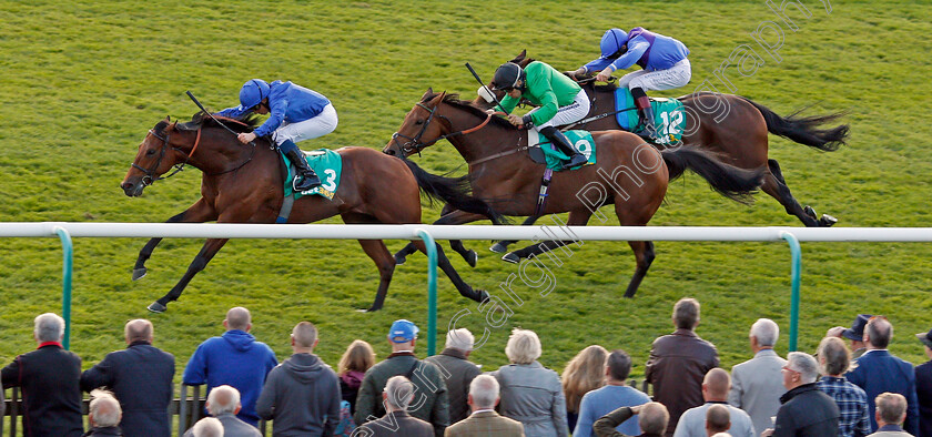 First-Nation-0002 
 FIRST NATION (William Buick) beats EYNHALLOW (centre) and DUKE OF BRONTE (right) in The bet365 Old Rowley Cup Newmarket 13 Oct 2017 - Pic Steven Cargill / Racingfotos.com