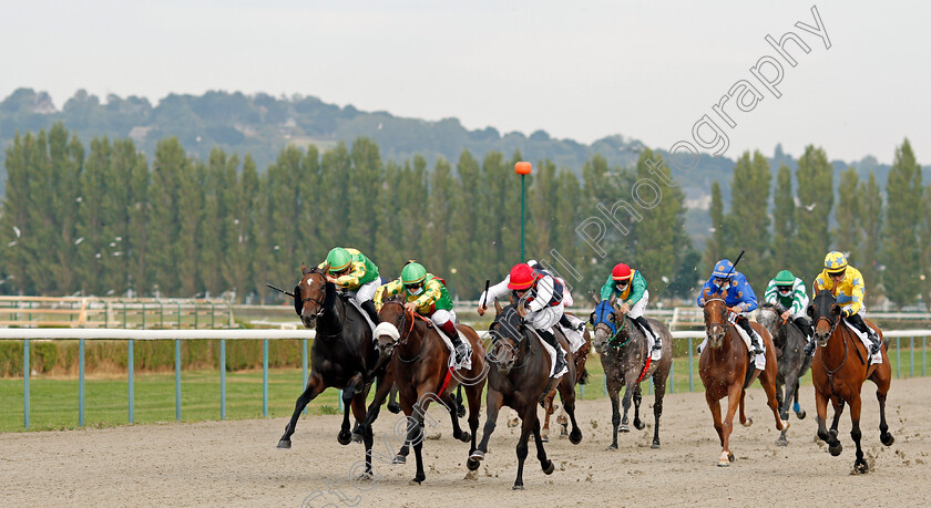 Black-Princess-0001 
 BLACK PRINCESS (centre, Maxime Guyon) wins The Prix Cavalassur
Deauville 8 Aug 2020 - Pic Steven Cargill / Racingfotos.com