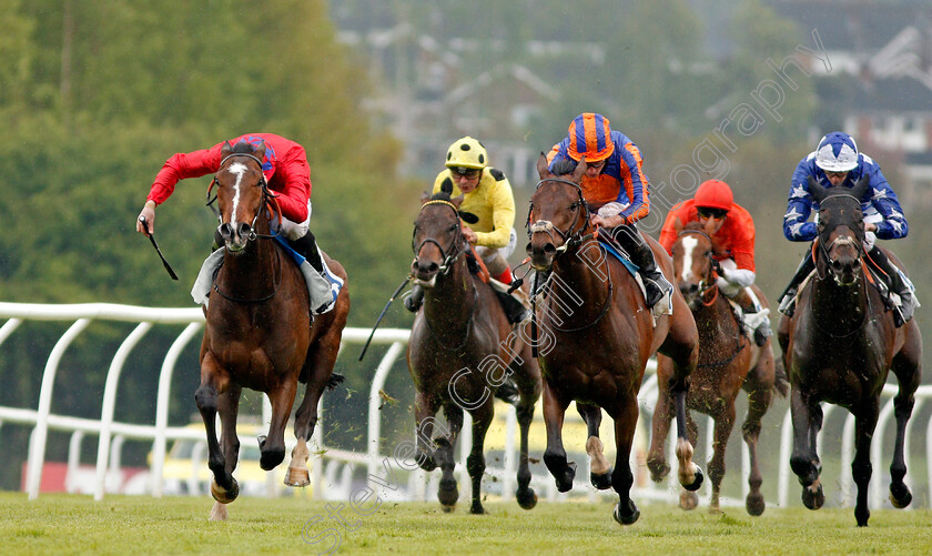 Mekong-0005 
 MEKONG (left, James Doyle) beats BARITONE (centre) in The Check Scoop 6 Results At totepoolliveinfo.com Novice Stakes Leicester 28 Apr 2018 - Pic Steven Cargill / Racingfotos.com