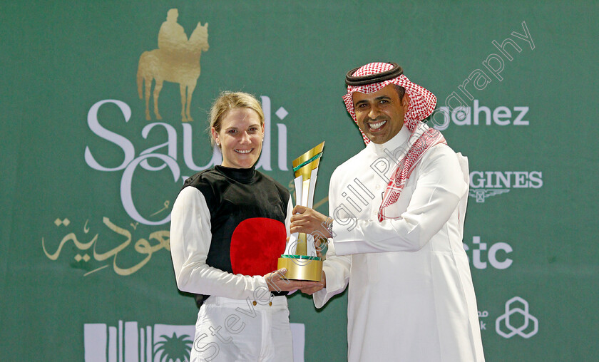 Caitlin-Jones-0003 
 CAITLIN JONES winner of The STC International Jockeys Challenge
King Abdulaziz Racecourse, Riyadh, Saudi Arabia 25 Feb 2022 - Pic Steven Cargill /Racingfotos.com