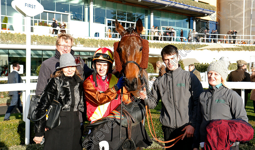 Graceful-Legend-0008 
 GRACEFUL LEGEND (Max Kendrick) after The Trisoft Mares Handicap Hurdle Ascot 25 Nov 2017 - Pic Steven Cargill / Racingfotos.com