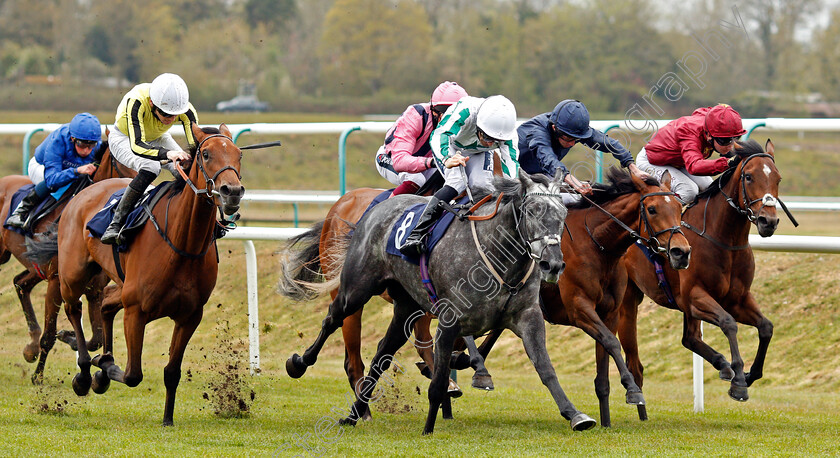 Sherbet-Lemon-0004 
 SHERBET LEMON (Paul Mulrennan) beats SAVE A FOREST (left) DIVINELY (2nd right) and OCEAN ROAD (right) in The Novibet Oaks Trial Fillies Stakes
Lingfield 8 May 2021 - Pic Steven Cargill / Racingfotos.com