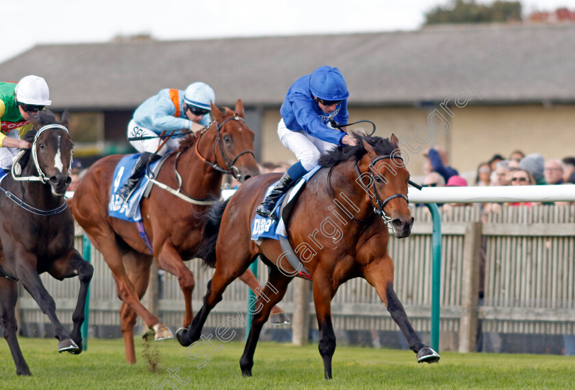 Flying-Honours-0005 
 FLYING HONOURS (William Buick) wins The Godolphin Flying Start Zetland Stakes
Newmarket 8 Oct 2022 - Pic Steven Cargill / Racingfotos.com