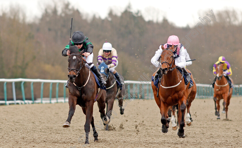 Ice-Ice-Lady-0001 
 ICE ICE LADY (left, Adam McNamara) beats ROCKETEER (right) in The Ladbrokes Novice Stakes
Lingfield 22 Feb 2020 - Pic Steven Cargill / Racingfotos.com