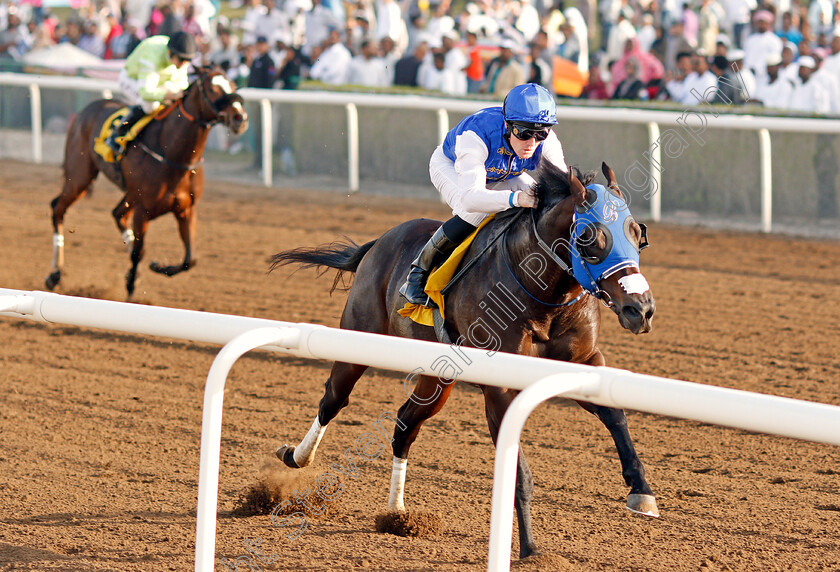 Shillong-0005 
 SHILLONG (Pat Cosgrave) wins The British University Dubai Handicap Jebel Ali 26 Jan 2018 - Pic Steven Cargill / Racingfotos.com