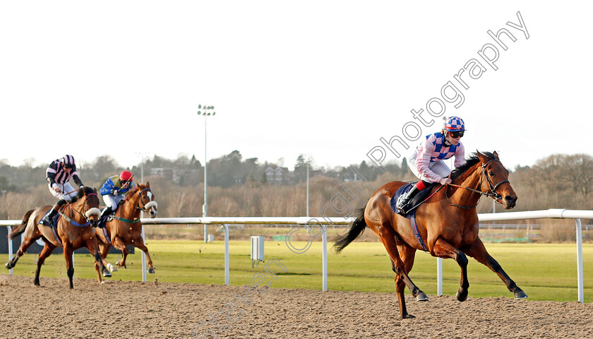 Clap-Your-Hands-0004 
 CLAP YOUR HANDS (Poppy Bridgwater) wins The Betway Handicap
Wolverhampton 3 Jan 2020 - Pic Steven Cargill / Racingfotos.com