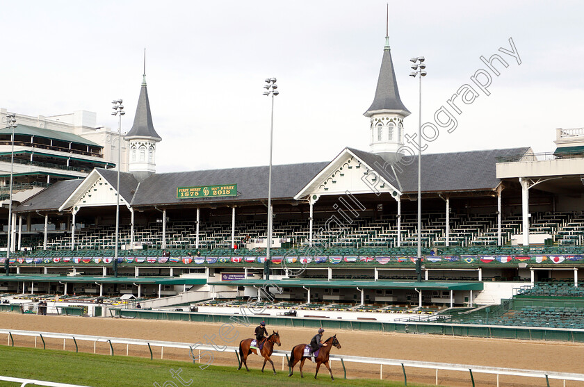 Queen-Of-Bermuda-and-One-Master-0001 
 QUEEN OF BERMUDA and ONE MASTER exercising ahead of The Breeders' Cup
Churchill Downs USA 31 Oct 2018 - Pic Steven Cargill / Racingfotos.com