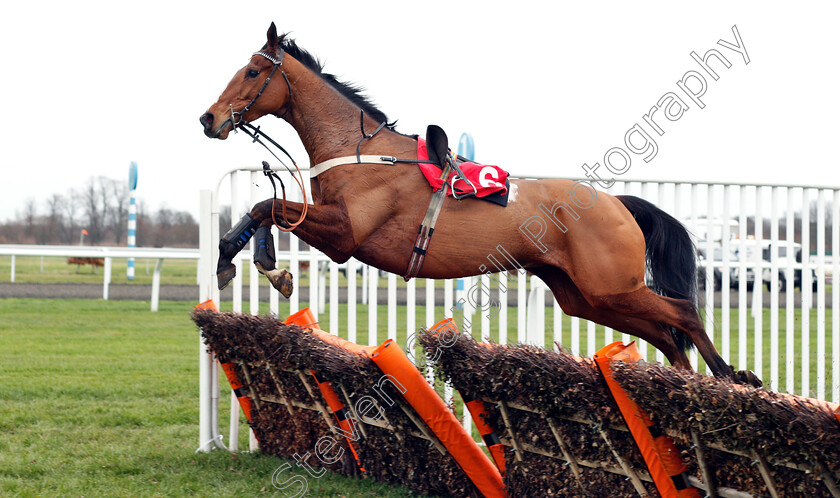 Mister-Tickle-0002 
 Loose horse MISTER TICKLE completes the course without jockey Tom Cannon
Kempton 12 Jan 2019 - Pic Steven Cargill / Racingfotos.com