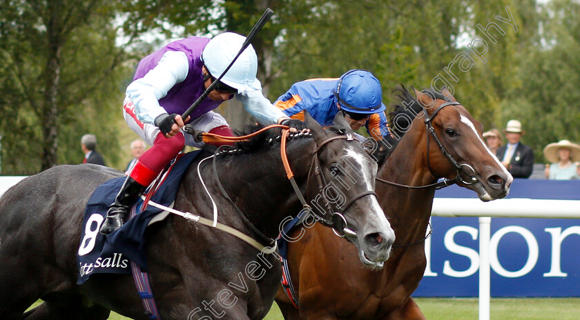 Royal-Lytham-0003 
 ROYAL LYTHAM (right, Wayne Lordan) beats VISINARI (left) in The Tattersalls July Stakes
Newmarket 11 Jul 2019 - Pic Steven Cargill / Racingfotos.com