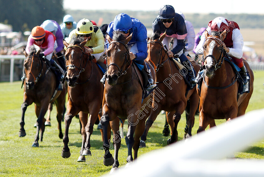 Lover s-Knot-0003 
 LOVER'S KNOT (William Buick) beats HANDMAIDEN (right) and YOURTIMEISNOW (2nd left) in The British Stallion Studs EBF Maiden Fillies Stakes
Newmarket 12 Jul 2018 - Pic Steven Cargill / Racingfotos.com