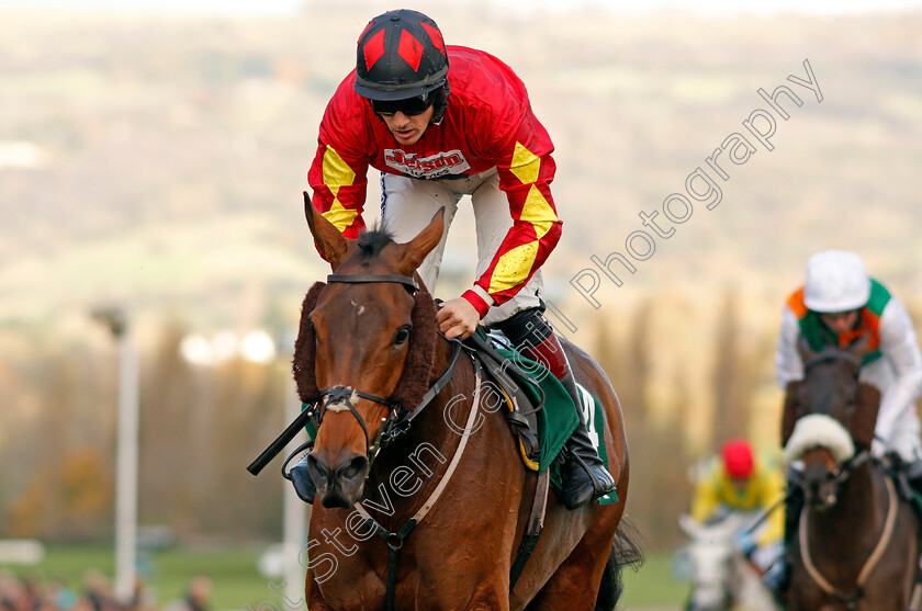 Cogry-0007 
 COGRY (Sam Twiston-Davies) wins The randoxhealth.com Handicap Chase Cheltenham 28 Oct 2017 - Pic Steven Cargill / Racingfotos.com