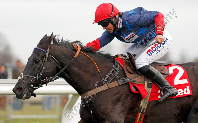 Black-Corton-0006 
 BLACK CORTON (Bryony Frost) wins The 32Red Kauto Star Novices Chase Kempto 26 Dec 2017 - Pic Steven Cargill / Racingfotos.com