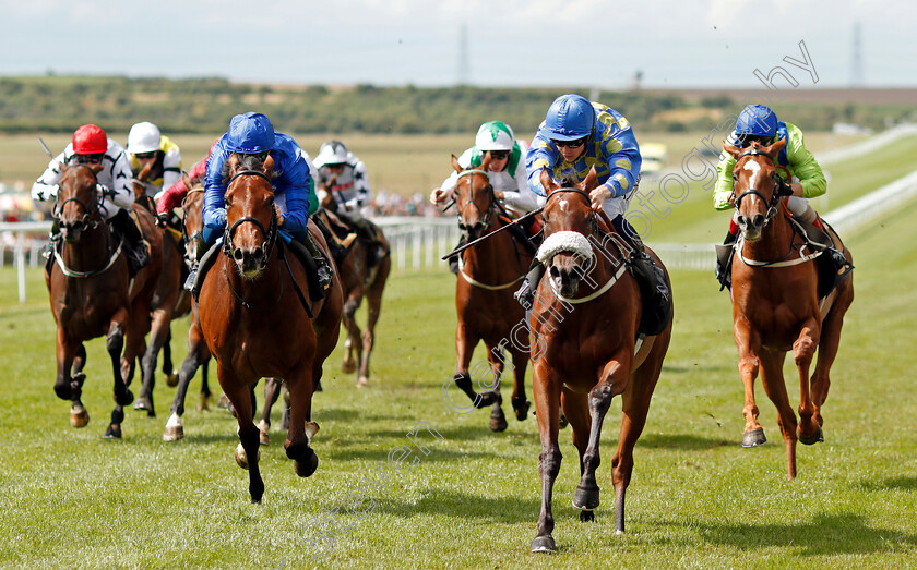 Majestic-Glory-0006 
 MAJESTIC GLORY (centre, David Probert) beats WILD BEAUTY (left) in The 100% Racingtv Profits Back To Racing Sweet Solera Stakes
Newmarket 7 Aug 2021 - Pic Steven Cargill / Racingfotos.com