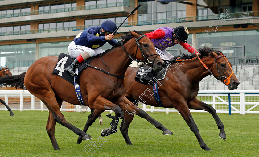 Star-Cactus-0004 
 STAR CACTUS (left, Andrea Atzeni) beats COLLINSBAY (right) in The Frimly NHS Foundation Ascot Volunteer Drivers Nursery
Ascot 25 Jul 2020 - Pic Steven Cargill / Racingfotos.com