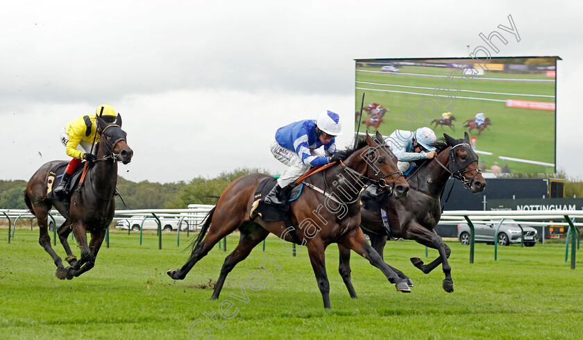 World-Of-Darcy-0002 
 WORLD OF DARCY (Rossa Ryan) beats GLOBAL SKIES (right) in The Trustatrader Apply Today EBF Novice Stakes
Nottingham 11 Oct 2023 - Pic Steven Cargill / Racingfotos.com