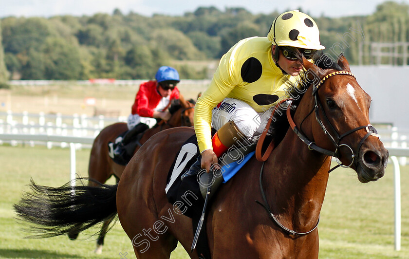 Yourtimeisnow-0004 
 YOURTIMEISNOW (Andrea Atzeni) wins The John Smith Lifetime In Racing British EBF Fillies Novice Stakes
Newbury 17 Aug 2018 - Pic Steven Cargill / Racingfotos.com