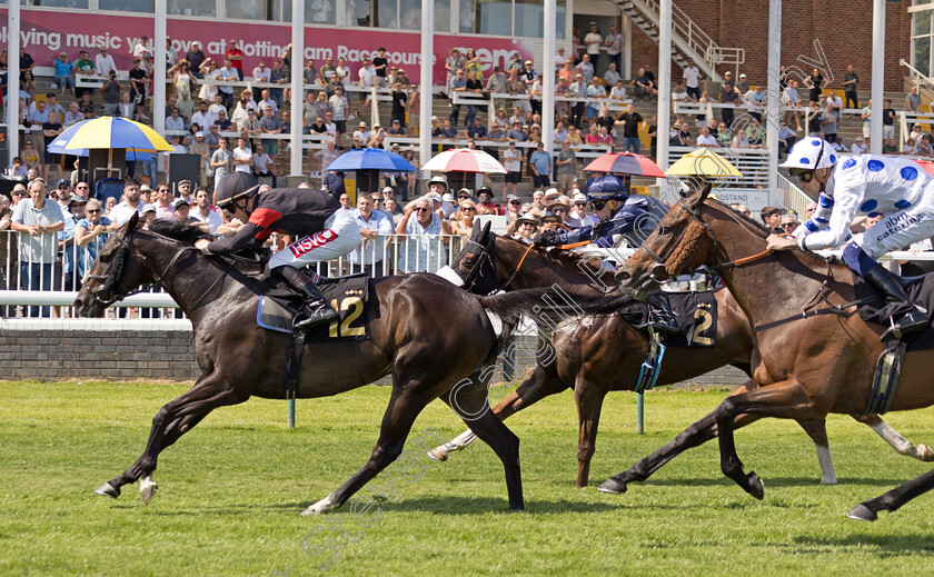 Em-Jay-Kay-0003 
 EM JAY KAY (Tyler Heard) wins The Follow Us On X @betrhino Handicap
Nottingham 19 Jul 2024 - Pic Steven Cargill / Megan Dent / Racingfotos.com