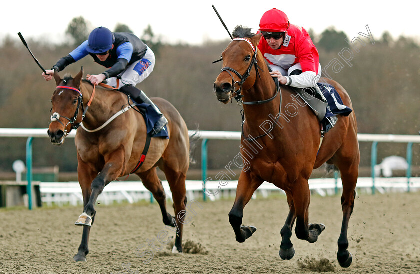 Photosynthesis-0001 
 PHOTOSYNTHESIS (right, Jack Mitchell) wins The Boost Your Acca At Betmgm Handicap
Lingfield 20 Jan 2024 - Pic Steven Cargill / Racingfotos.com