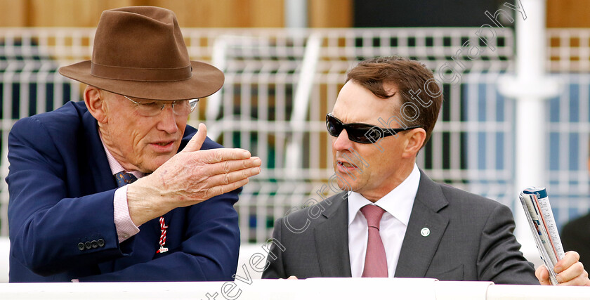 John-Gosden-and-Aidan-O Brien-0002 
 John Gosden with Aidan O'Brien 
York 22 Aug 2024 - Pic Steven Cargill / Racingfotos.com