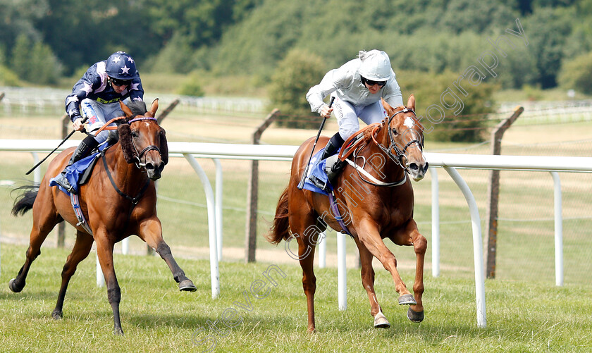 Octave-0002 
 OCTAVE (P J McDonald) beats RED HUT RED (left) in The Dianne Nursery
Pontefract 10 Jul 2018 - Pic Steven Cargill / Racingfotos.com