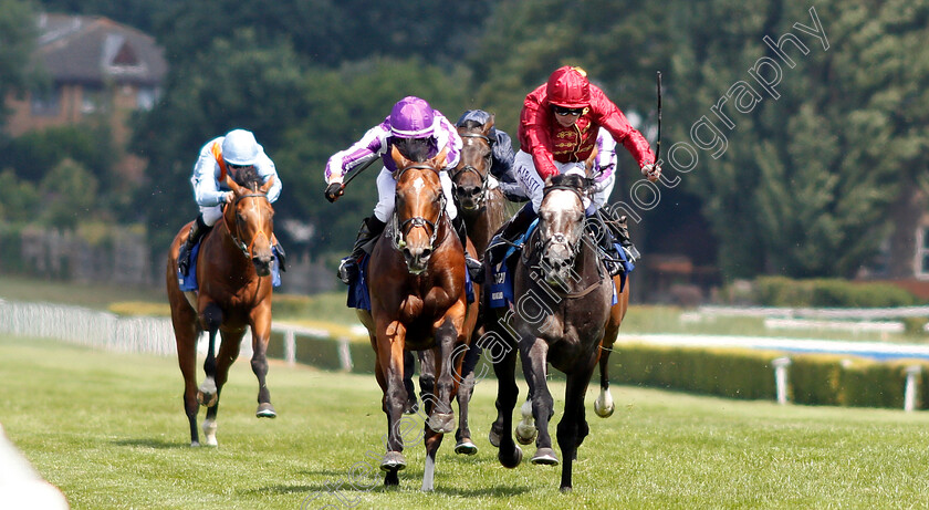 Roaring-Lion-0006 
 ROARING LION (right, Oisin Murphy) beats SAXON WARRIOR (centre) in The Coral Eclipse Stakes
Sandown 7 Jul 2018 - Pic Steven Cargill / Racingfotos.com