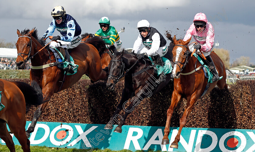 Edwardstone,-Third-Time-Lucki-and-For-Pleasure-0002 
 EDWARDSTONE (left, Tom Cannon) THIRD TIME LUCKI (centre, Harry Skelton) and FOR PLEASURE (right, Kielan Woods)
Aintree 9 Apr 2022 - Pic Steven Cargill / Racingfotos.com