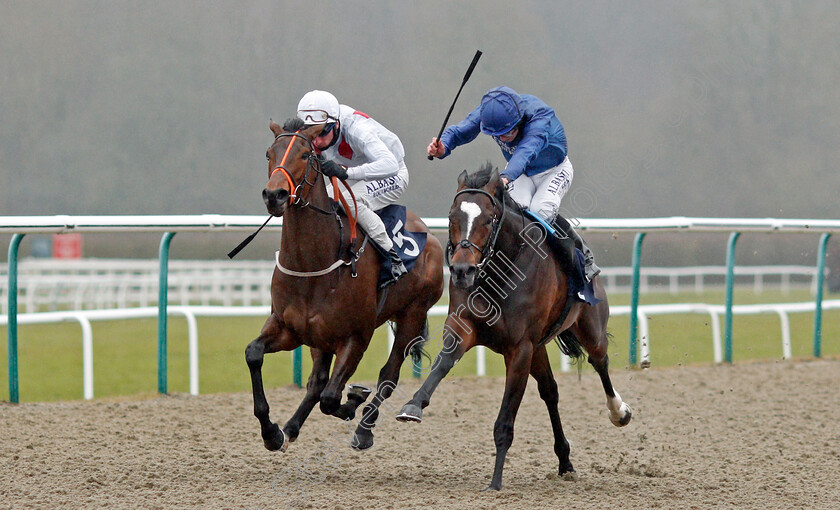 Pride-Of-England-0003 
 PRIDE OF ENGLAND (left, Adam Kirby) beats WESTERN SYMPHONY (right) in The Get Your Ladbrokes Daily Odds Boost Novice Stakes
Lingfield 10 Mar 2021 - Pic Steven Cargill / Racingfotos.com