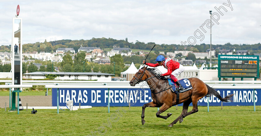 Inspiral-0004 
 INSPIRAL (Frankie Dettori) wins The Prix du Haras de Fresnay-le-Buffard Jacques le Marois
Deauville 13 Aug 2023 - Pic Steven Cargill / Racingfotos.com