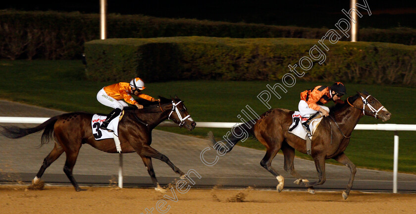 Street-Of-Dreams-0002 
 STREET OF DREAMS (Adrie De Vries) beats GALVANIZE (left) in The Wheels Handicap Meydan 8 Feb 2018 - Pic Steven Cargill / Racingfotos.com