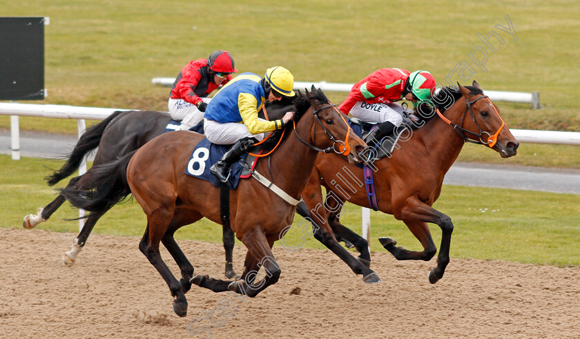 Starfighter-0003 
 STARFIGHTER (left, Richard Kingscote) beats FIEROSPEED (right) in The Heed Your Hunch At Betway Handicap
Wolverhampton 13 Mar 2021 - Pic Steven Cargill / Racingfotos.com