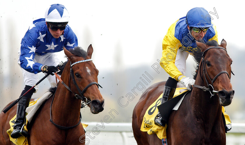 Marmelo-0011 
 MARMELO (right, Gerald Mosse) beats ASPETAR (left) in The Dubai Duty Free Finest Surprise John Porter Stakes
Newbury 13 Apr 2019 - Pic Steven Cargill / Racingfotos.com