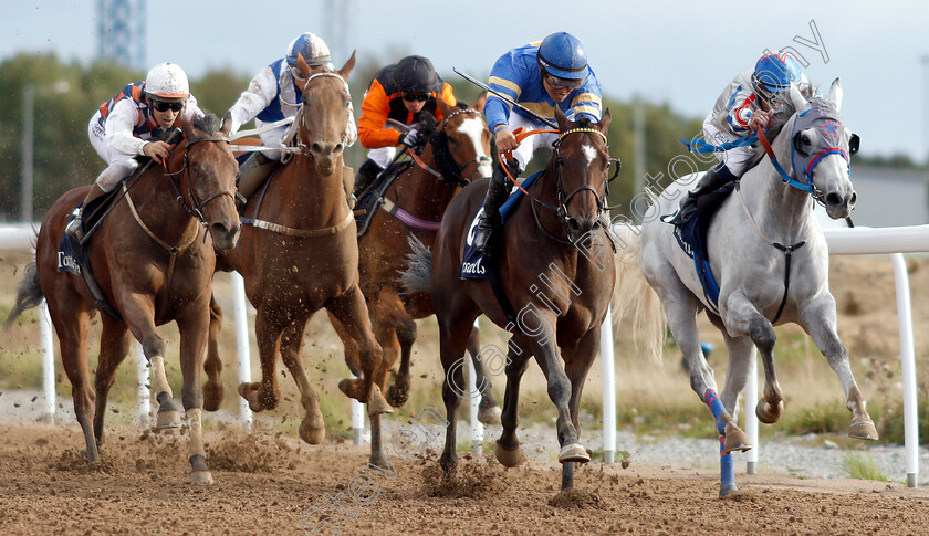 Wonnemond-0002 
 WONNEMOND (Bayarsaikhan Ganbat) beats PLATA O PLOMO (right) in The Tattersalls Nickes Minneslopning
Bro Park, Sweden 23 Sep 2018 - Pic Steven Cargill / Racingfotos.com