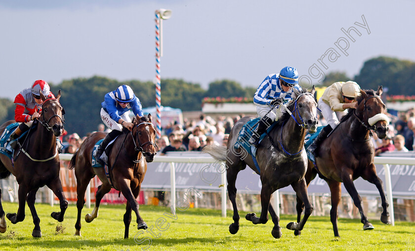 Silver-Sword-0004 
 SILVER SWORD (2nd right, Greg Cheyne) beats CATCH THE PADDY (right) in The Sky Bet Mile Handicap
York 25 Aug 2023 - Pic Steven Cargill / Racingfotos.com